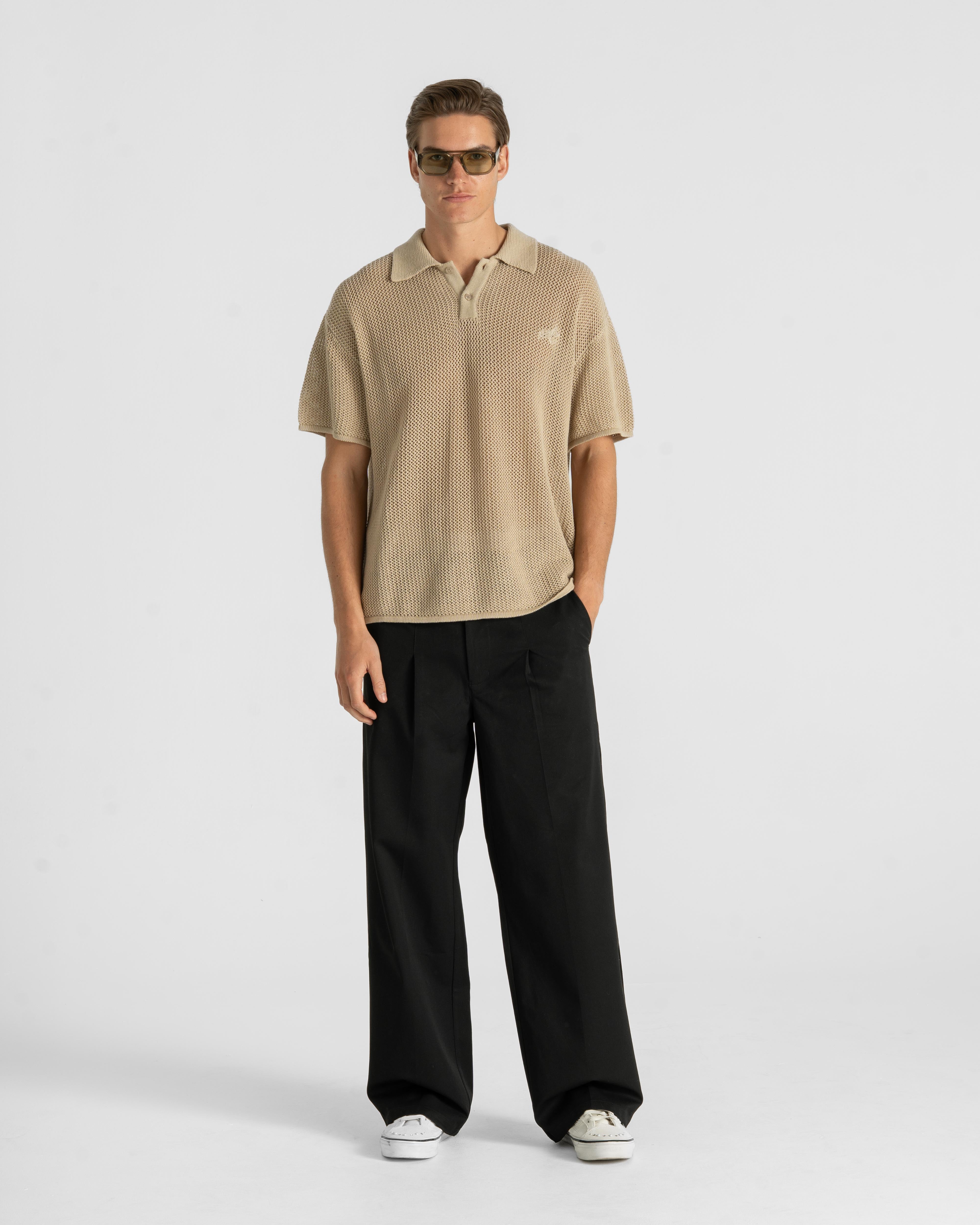 Knitted Polo Beige